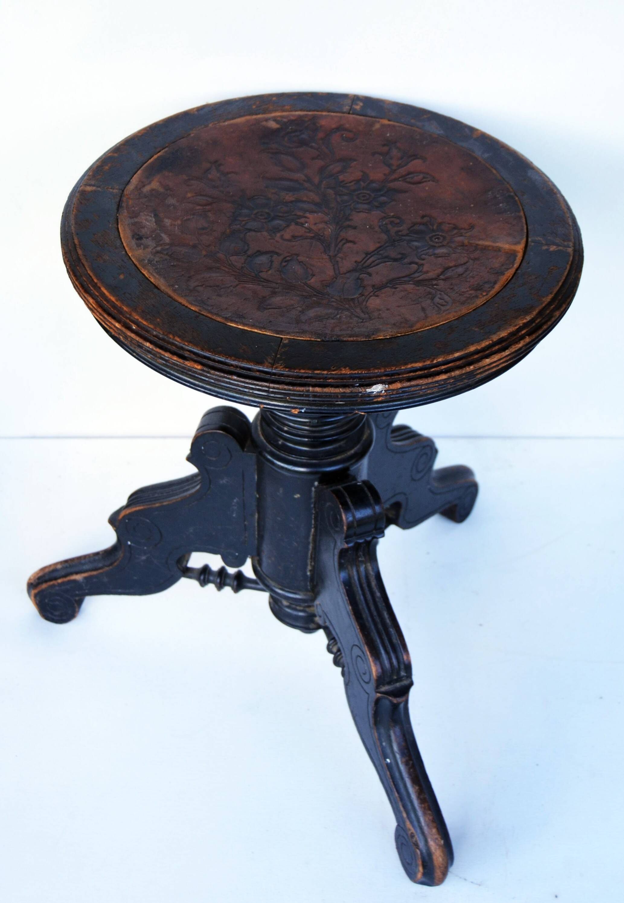 Tabouret de piano Napoléon III avec vis