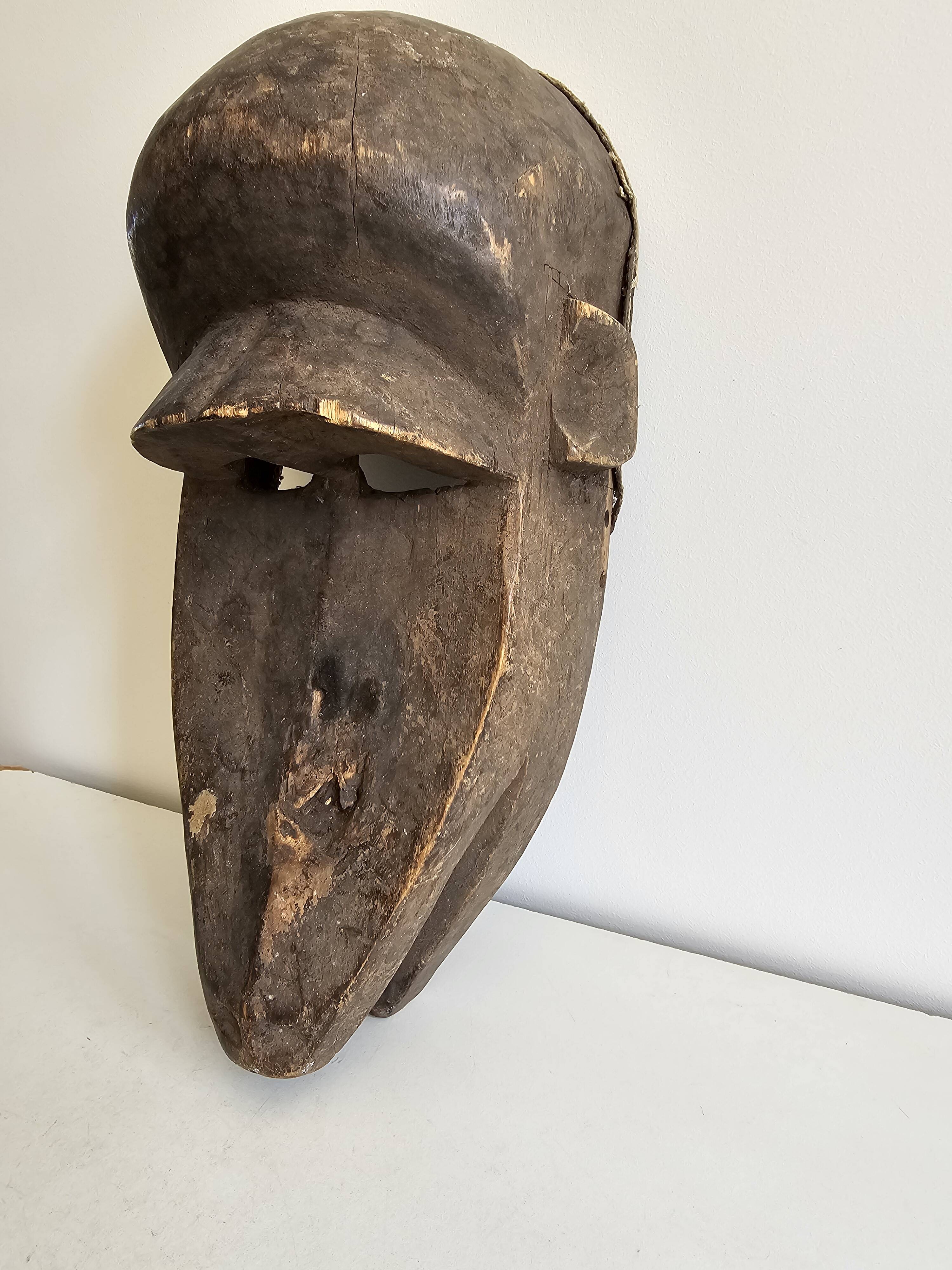 Ancient African Hyena Mask Bambara - Baman Mali - Tribal African Art