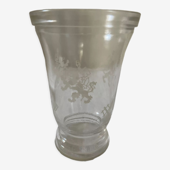 Molded glass vase
