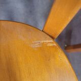 Series of 4 bistro chairs signed Baumann 1950 vintage