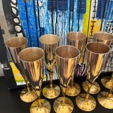 Service of 12 champagne flutes Orfèvrerie L'Ecuyer