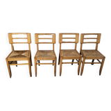 4 straw chairs