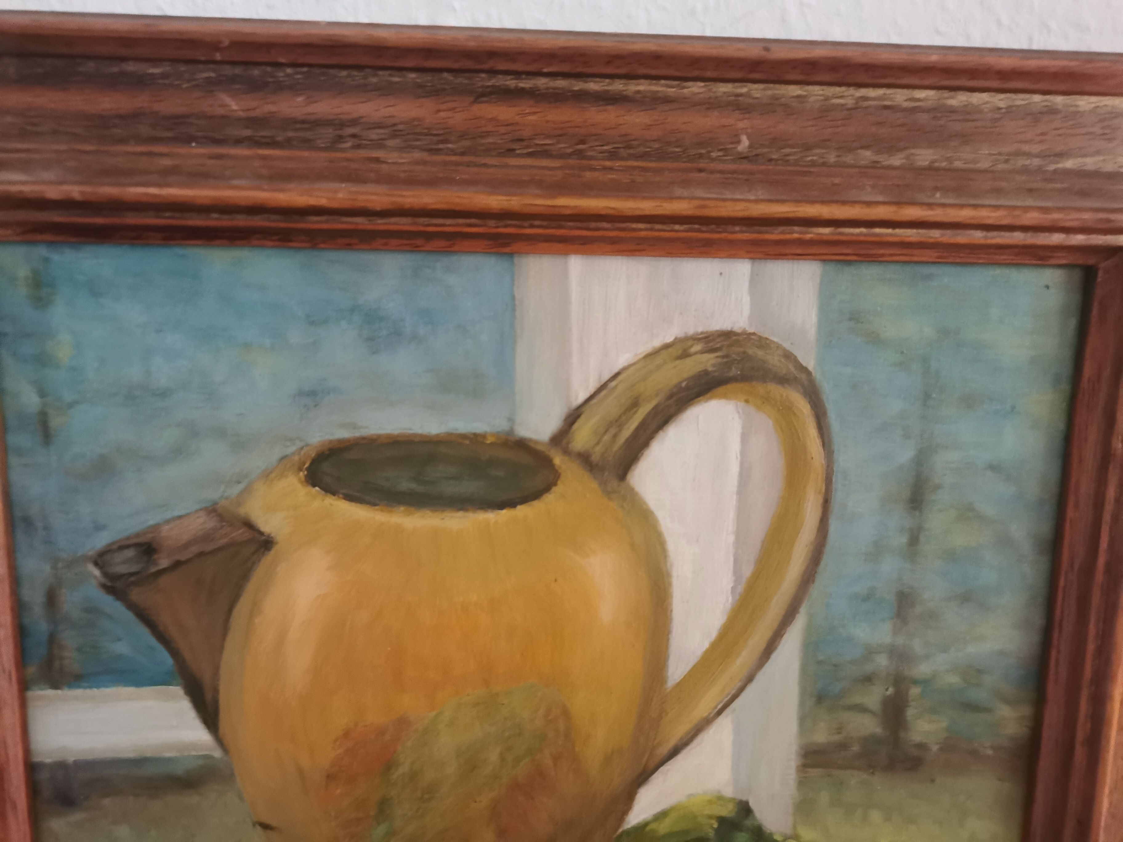 Still life in oil on panel signed J Gautier