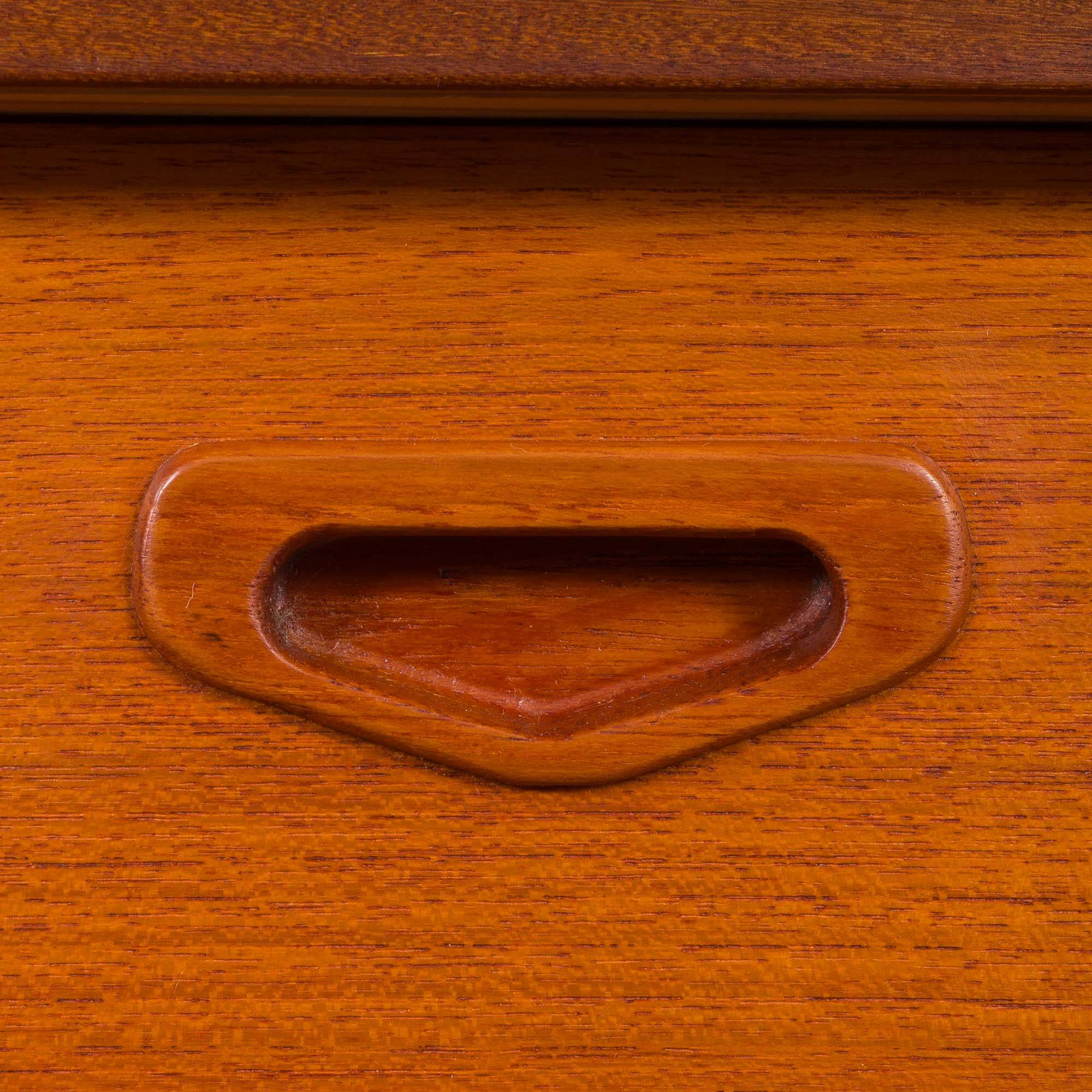 Danish vintage teak bookcase with a hidden desk, 1960s