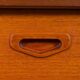 Danish vintage teak bookcase with a hidden desk, 1960s