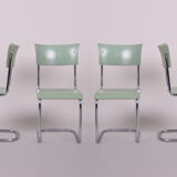 Set of 4 Green Robert Slezak chairs made in the 1930s