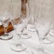 Set 8 glasses champagne glass chiseled