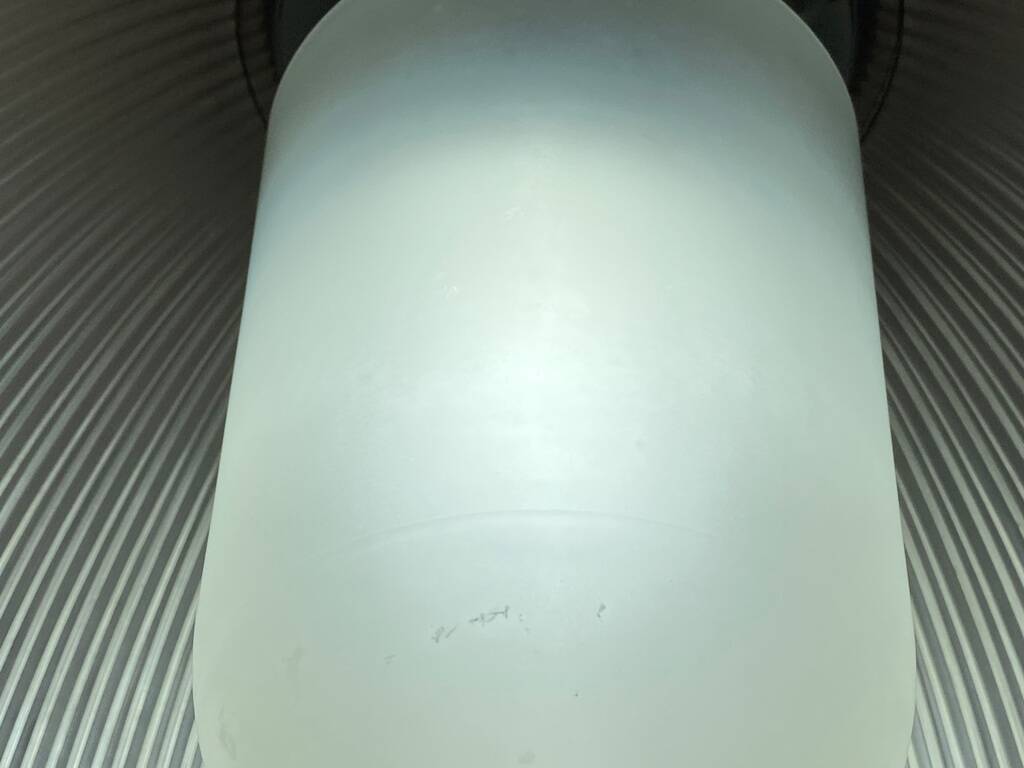Industrial suspension aluminium body methacrylate diffuser vintage 70s