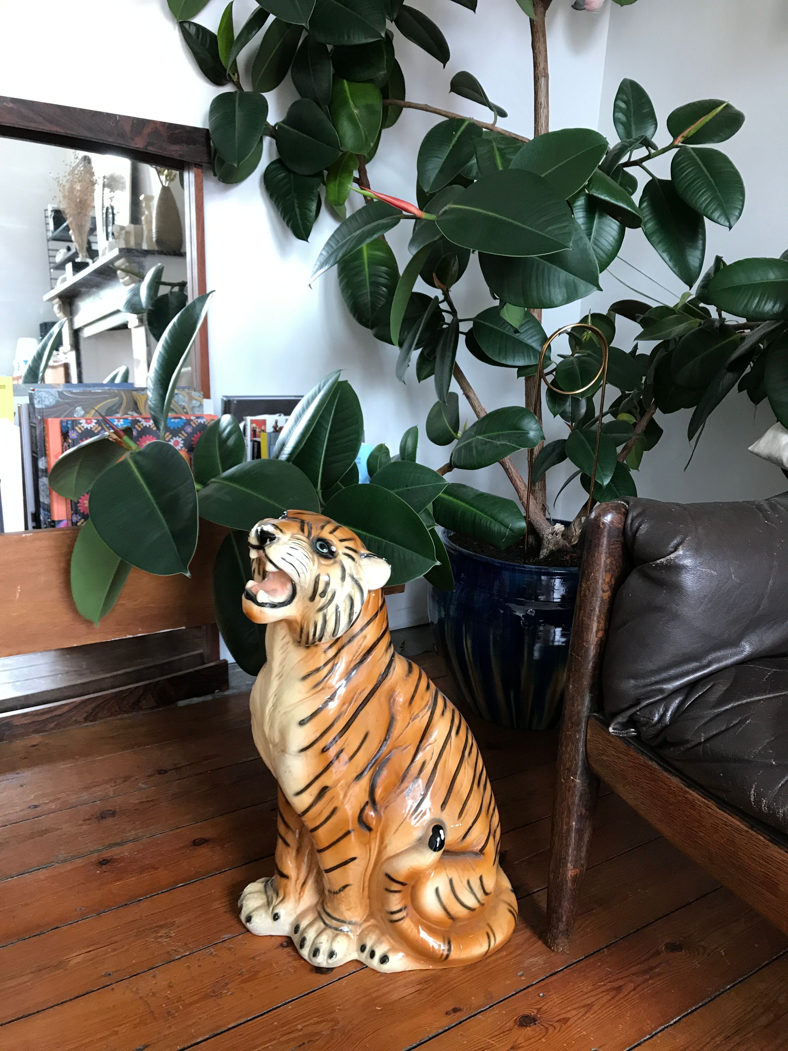 Tiger in earthenware