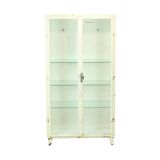 Old Metal Pharmacy Cabinet Medicine Cabinet Glass Industrial 1970s