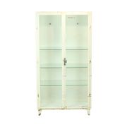 Old Metal Pharmacy Cabinet Medicine Cabinet Glass Industrial 1970s