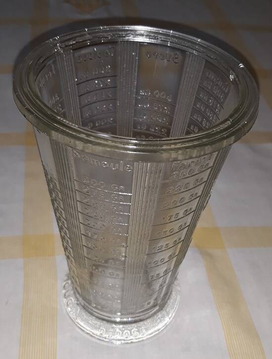 Graduated glass Mougin 1960s 1970s