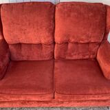 Coral velvet toad sofa