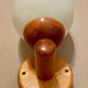 Vintage white glass wall light and pin.
