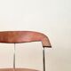 Chaise Arrben Ursula postmoderne en cuir cognac et chrome