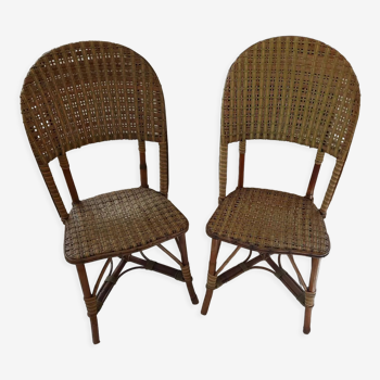 Set of 2 rattan chairs