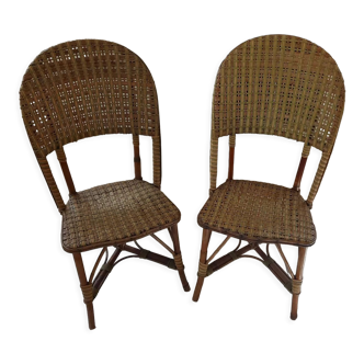 Set of 2 rattan chairs