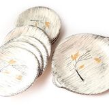 Set of 8 Langeac plates and dish