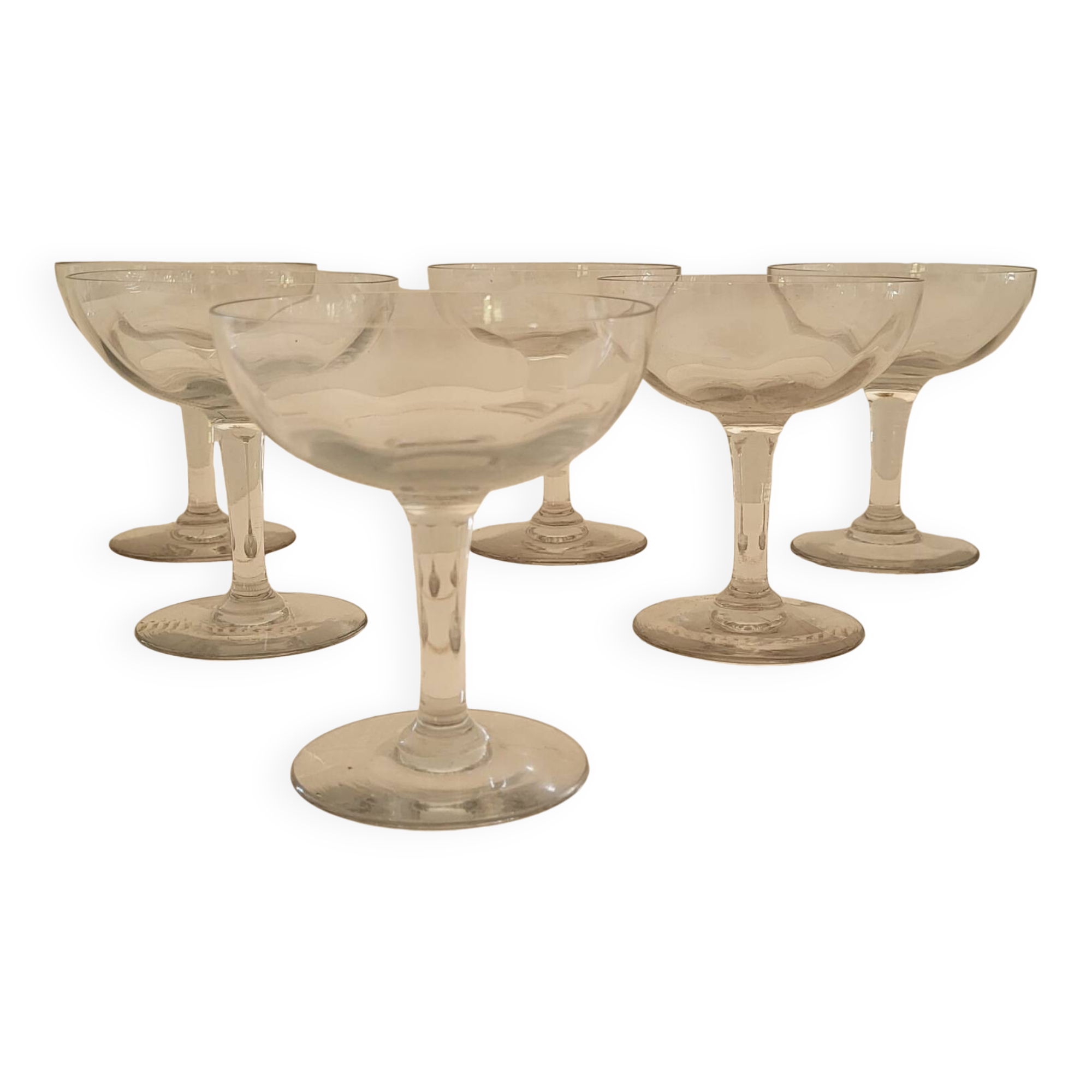 Coupes à champagne en verre brouillé