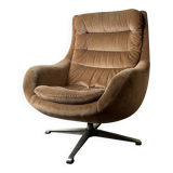 Rodney Kinsman Mid-century 1960s corduroy swivel lounge chair