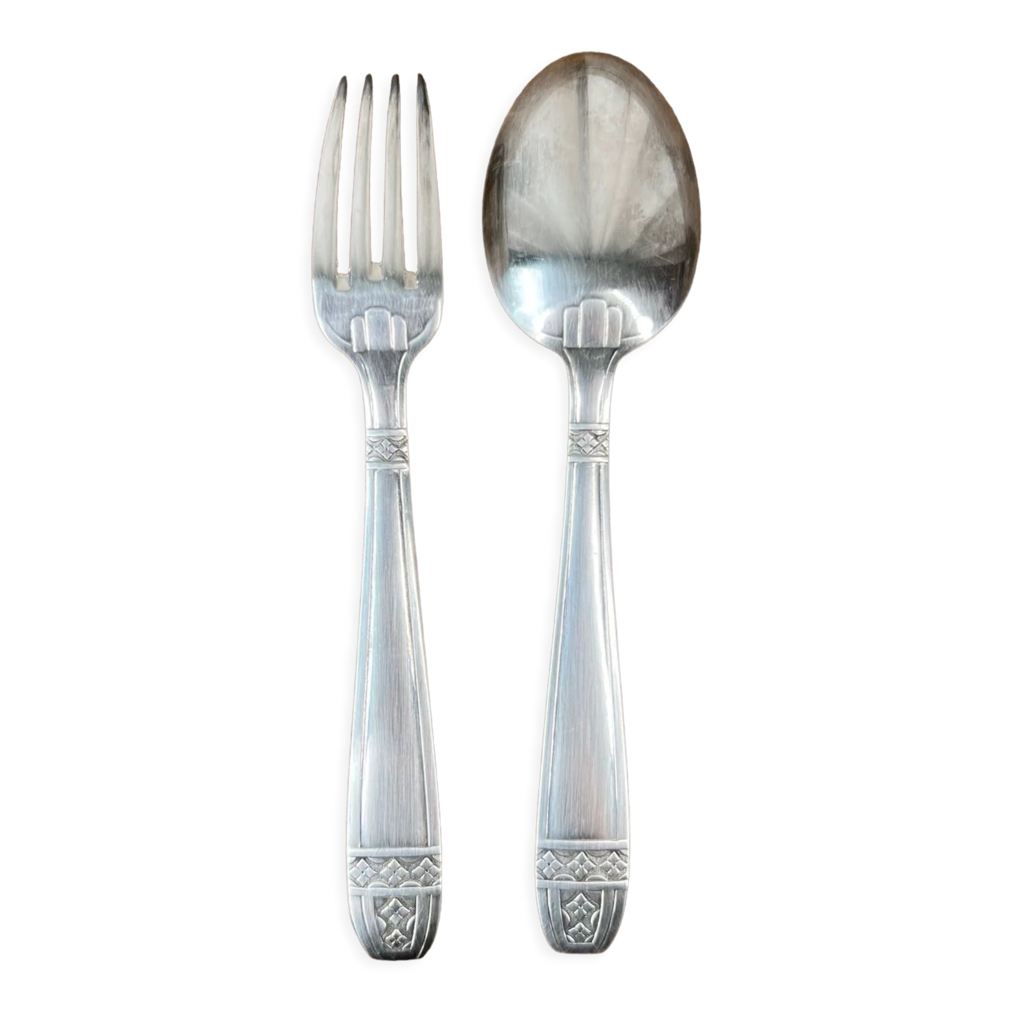 Antique silvered metal cutlery 84 g