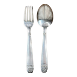 Antique silvered metal cutlery 84 g