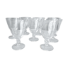 Suite de 8 verres a eau en cristal daum modele orval