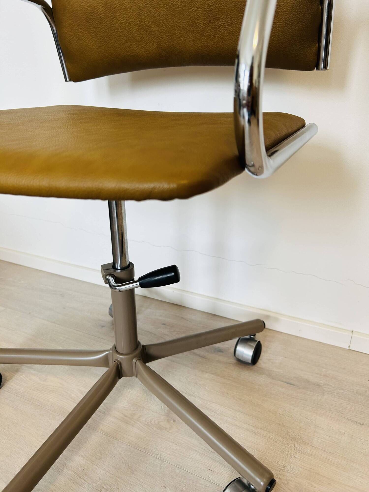 Vintage Mustard Office Arm Chair from Kovona Model K-380 from Czechoslovakia 1970’s