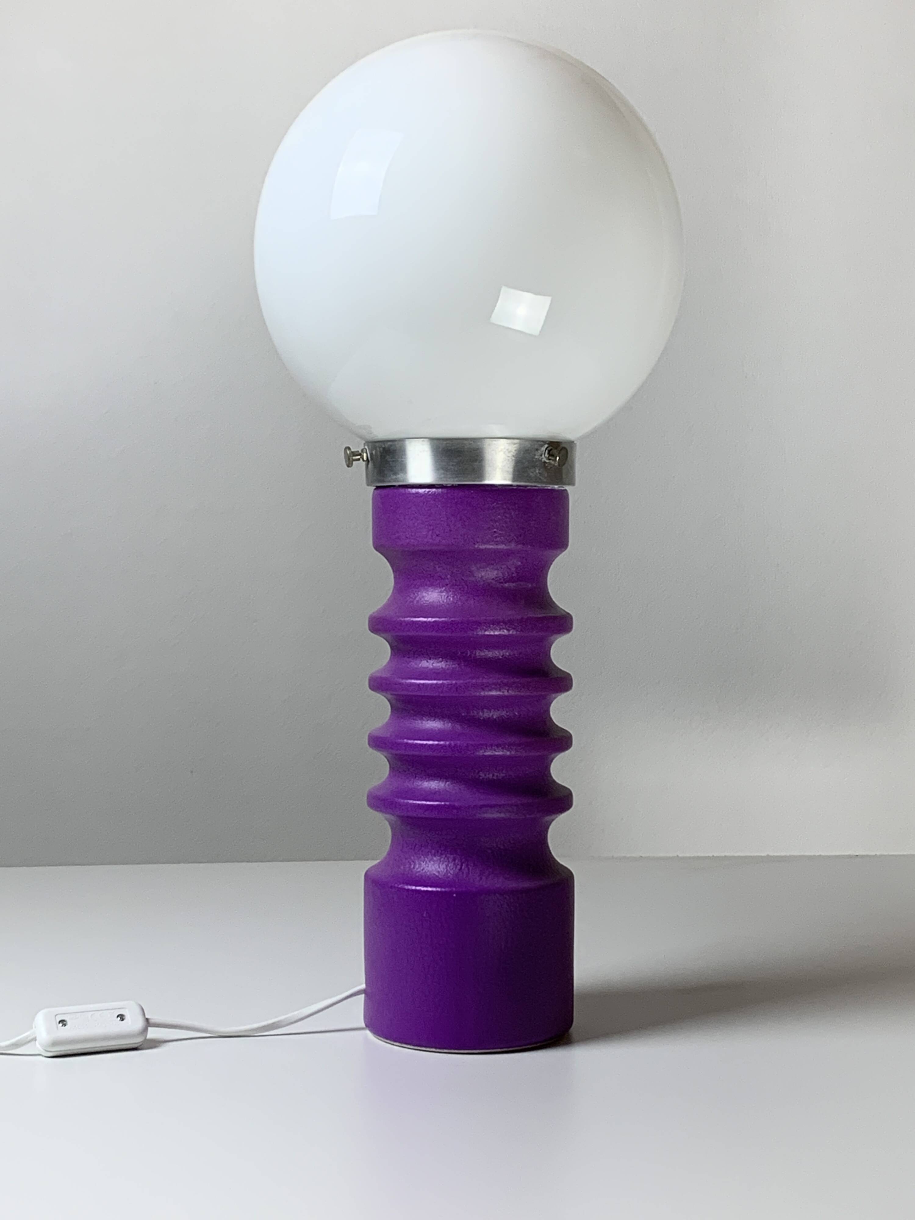 Midcentury space age ceramic table lamp by Cari Zalloni for Steuler