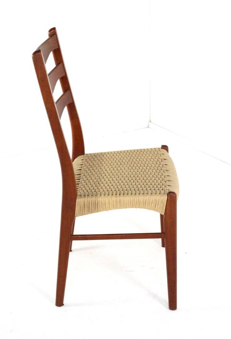 Set of 4 Arne Wahl Iversen for Glygnore papercord chairs