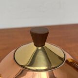 Metal and teak teapot from the mid-century, 1960s.