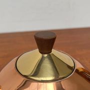 Metal and teak teapot from the mid-century, 1960s.
