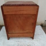 Art deco bedside table top marble door on the left