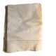 Antique embroidered linen-cotton sheet with monogram PJ T and Venice lace pattern