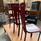 Set of 4 dad 1960's leather chairs