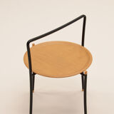 Ensemble de 2 tables d’appoint à poignée, années 80.