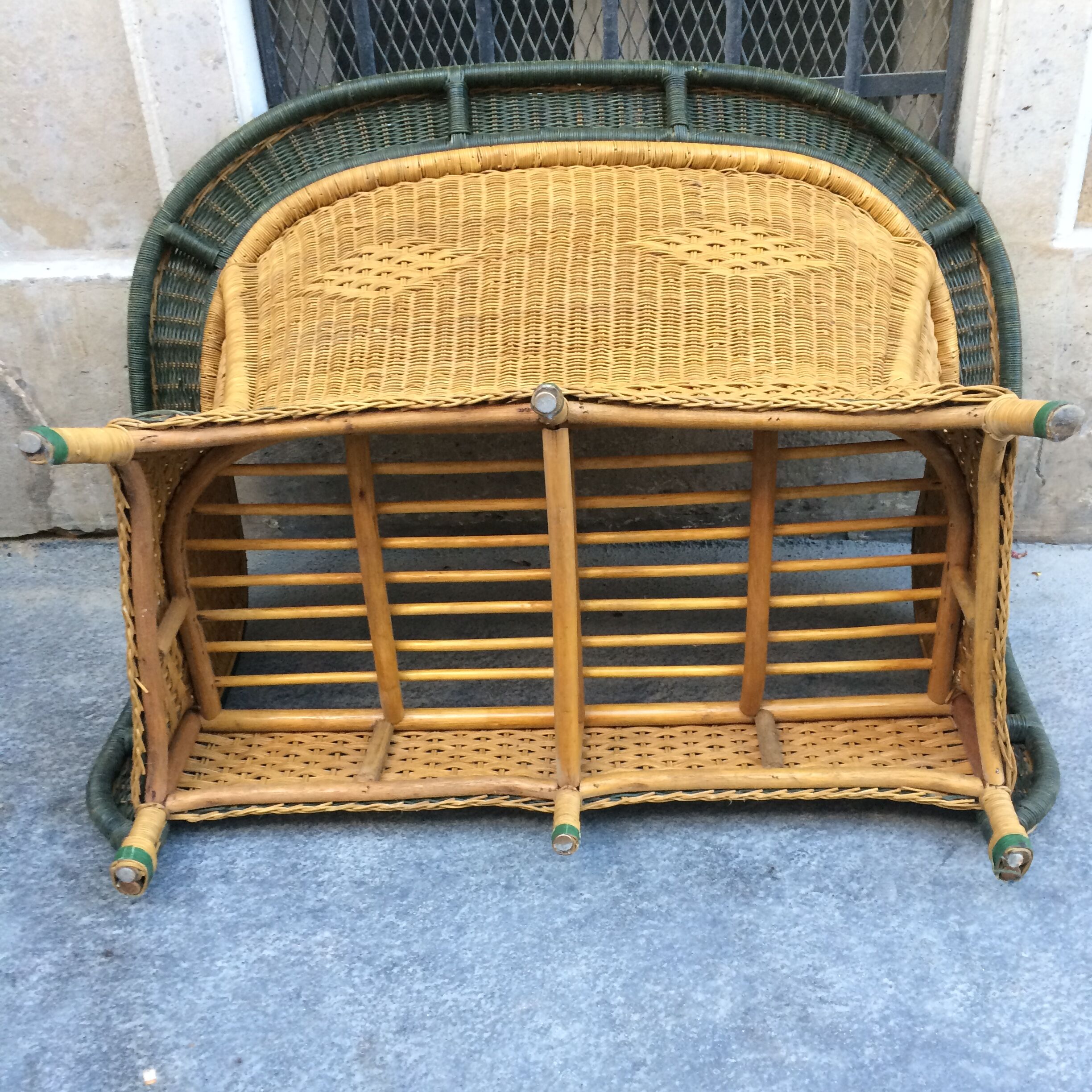Rattan bench