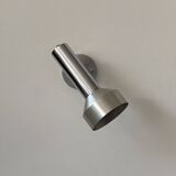 Applique vintage orientable, chrome et métal brossé, France, 1970