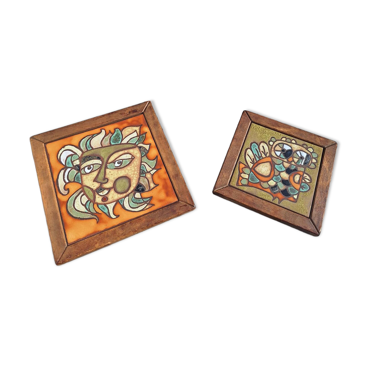 Set of 2 Magnificent ceramics by Roland Zobel