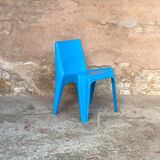 Chair blue casting by Helmut Batzner