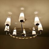 Large Italian Mid Century Pendant Light