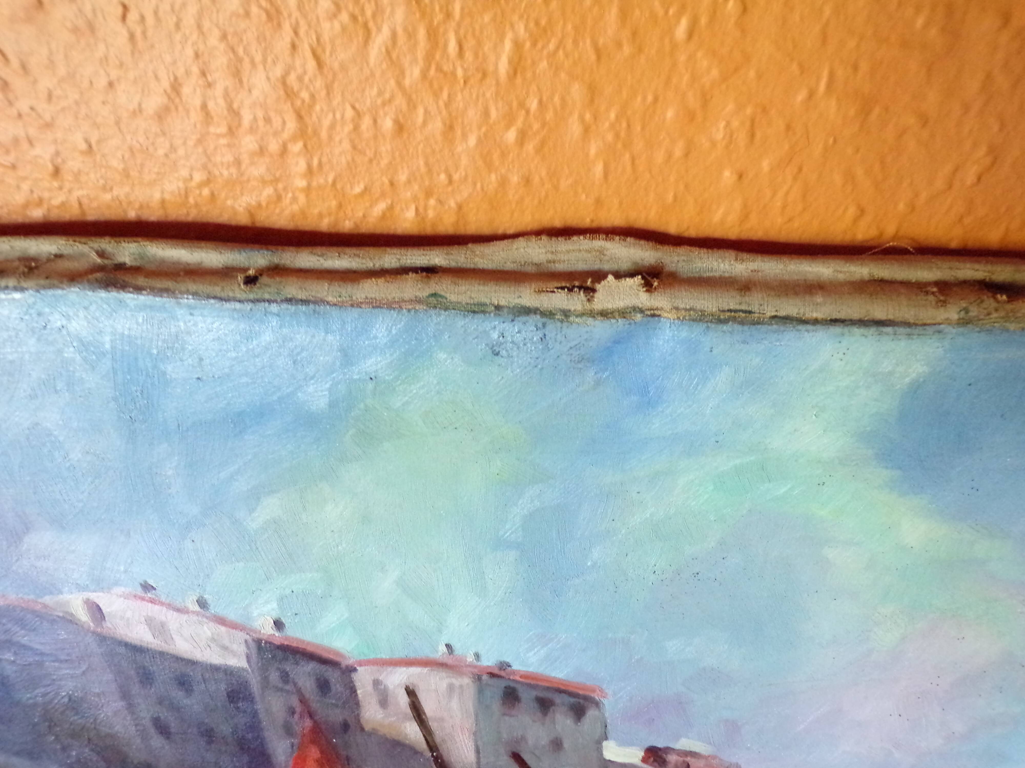 Signed oil on sea canvas