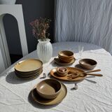 Set of 6 stoneware plates Village France D24