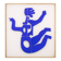 Antonine de Saint Pierre Blue lacquered metal sign. Contemporary