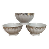 Set of 3 Chauvigny porcelain bowls