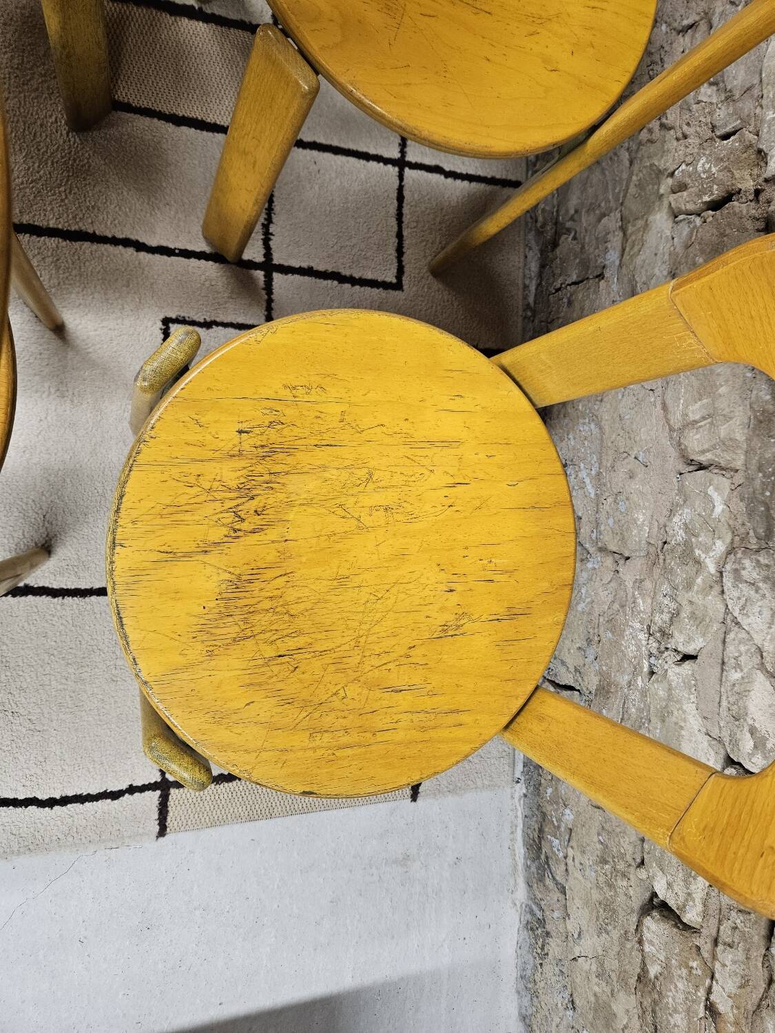 Lot of vintage bruno rey 1970" chairs