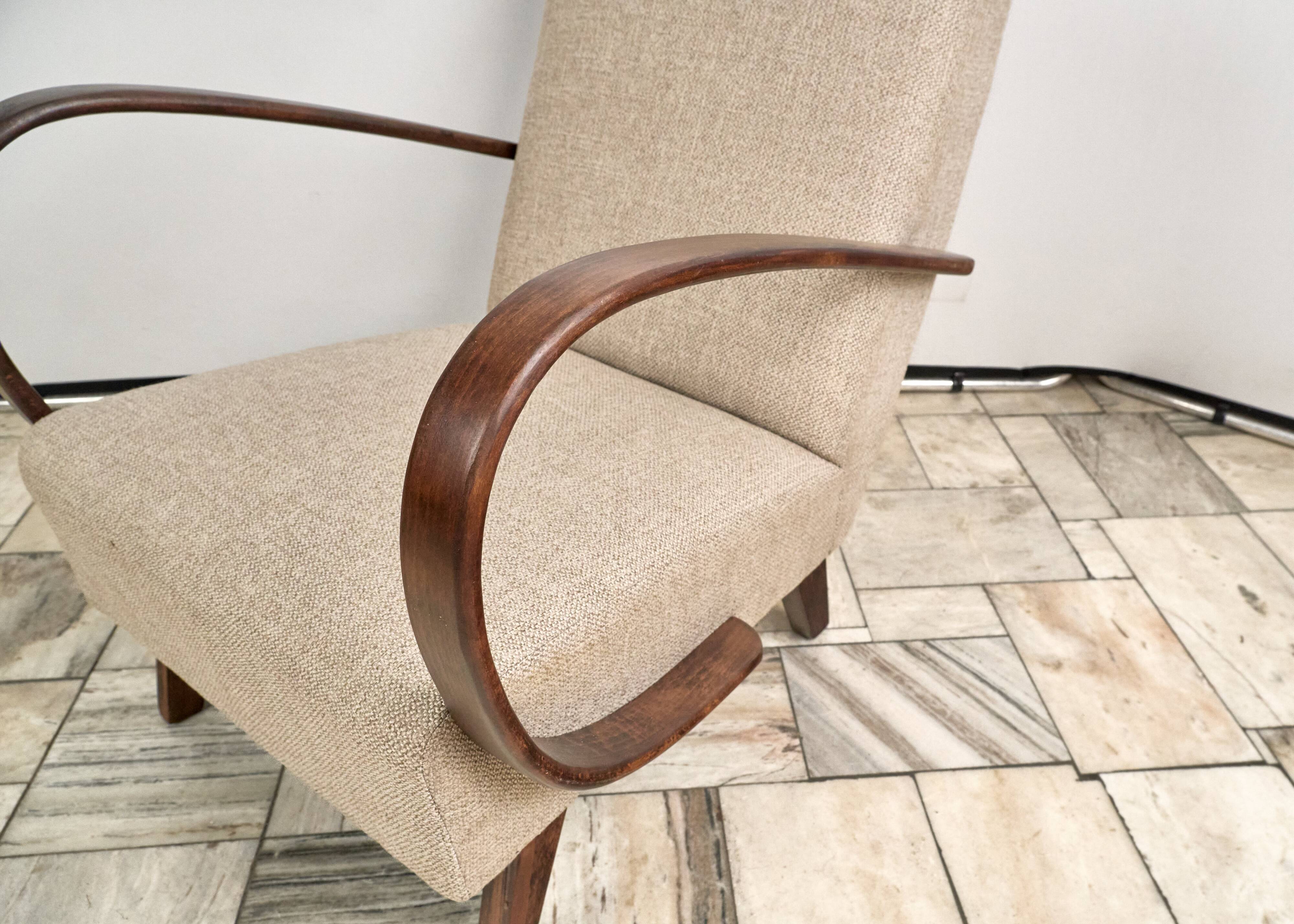H 410 Armchair designed by Jindrich Halabala, 1940s, Czechoslovakia