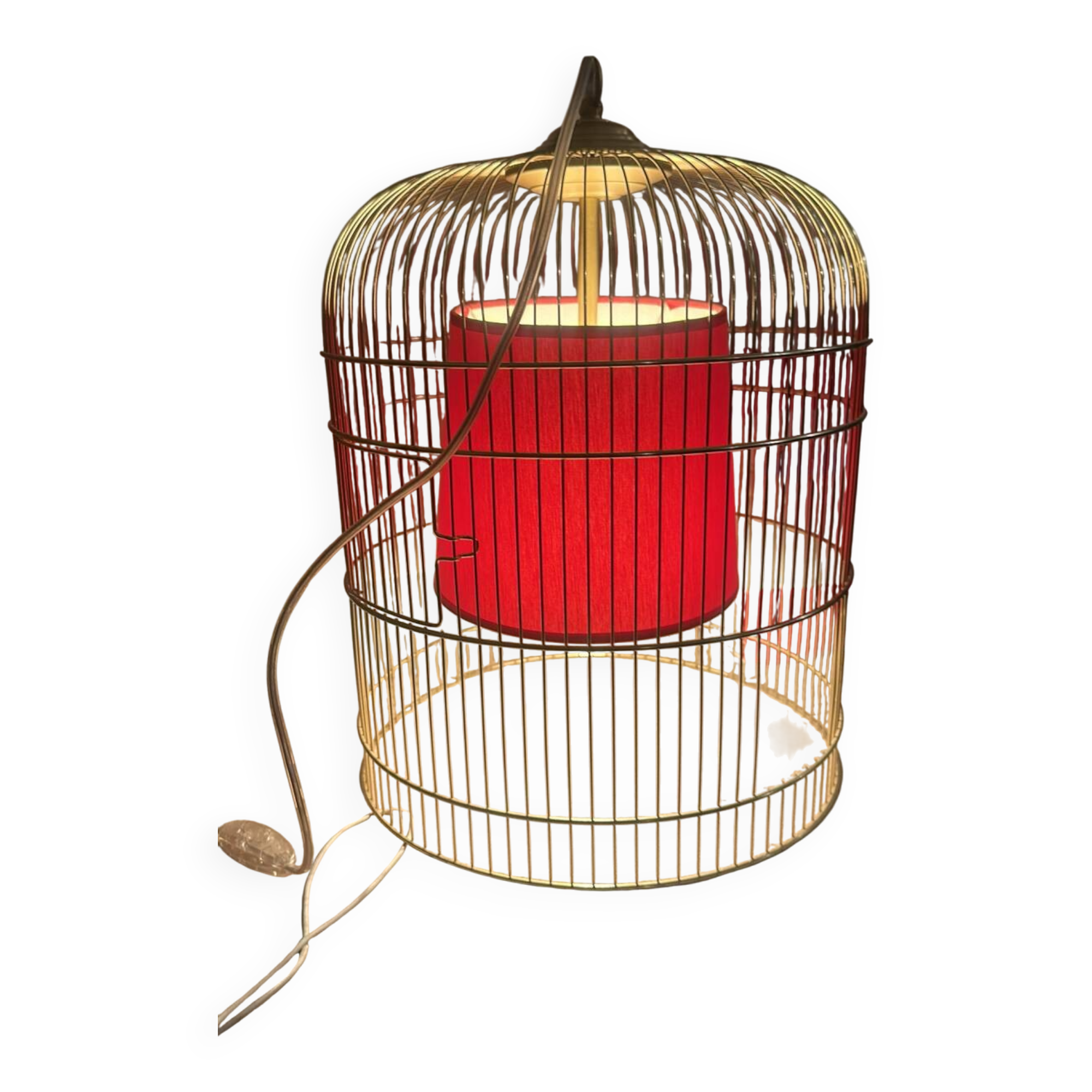 sunset lamp in gold metal, Pierre Gonalons.