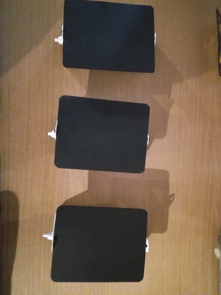 Wall lamps Charlotte Perriand model Steph Simon 1960 set of 3 Black edition CP1