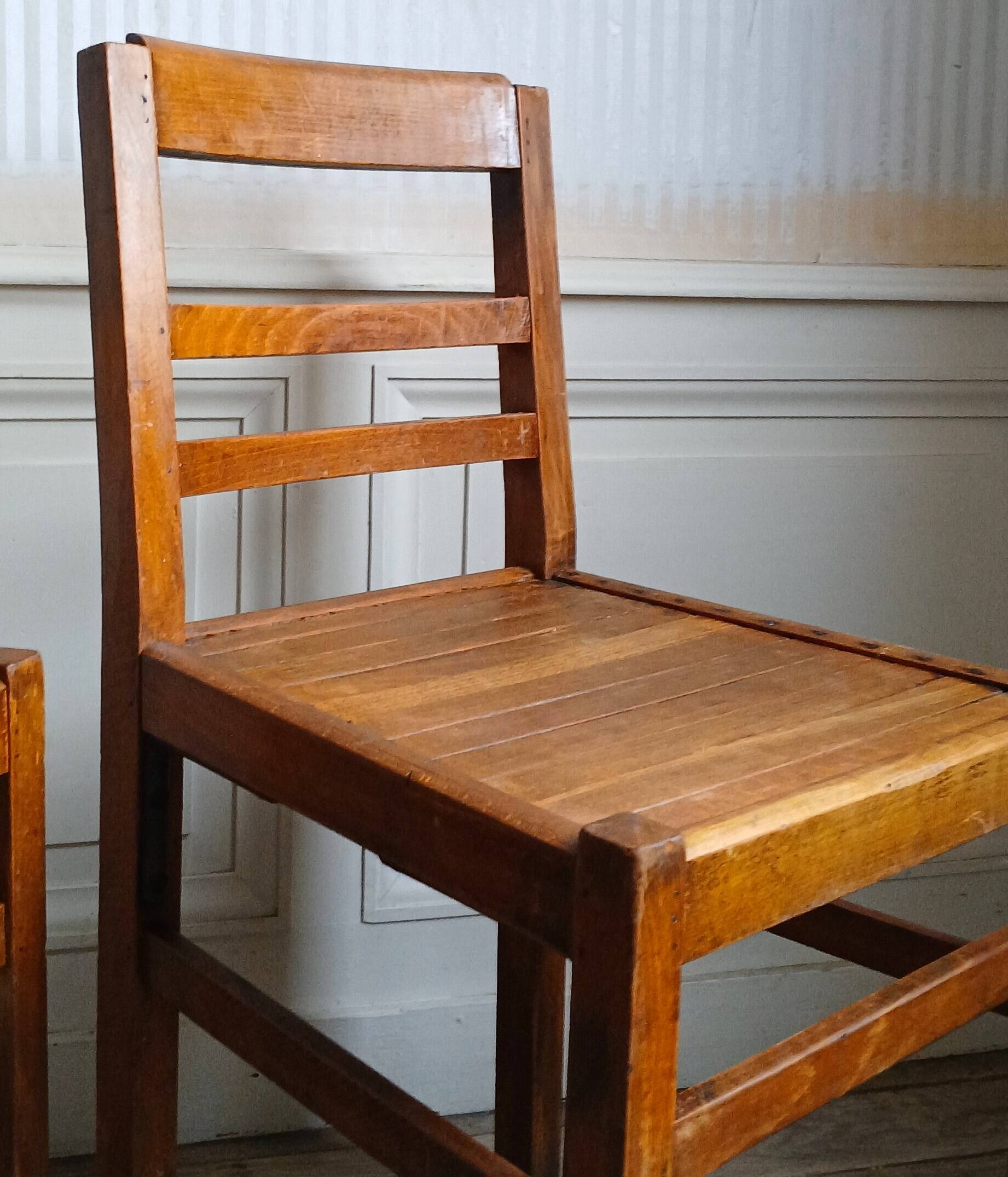 2 chaises bistrot reconstruction "Gabriel" 1945